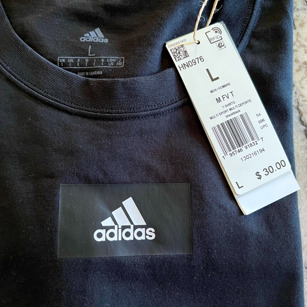 All Black Adidas t-shirt